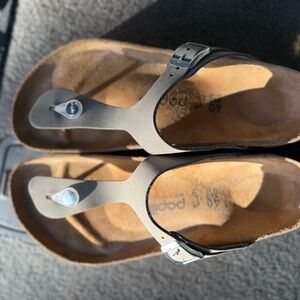 Papillio Black and Brown Thong Sandals